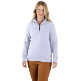 Lichtgewicht Tencel-sweatshirt met halve rits voor dames
