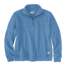 Lichtgewicht Tencel-sweatshirt met halve rits voor dames