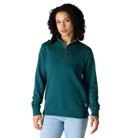 Lichtgewicht Tencel-sweatshirt met halve rits voor dames