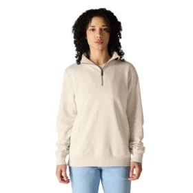 Lichtgewicht Tencel-sweatshirt met halve rits voor dames