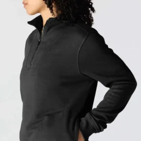 Lichtgewicht Tencel-sweatshirt met halve rits voor dames