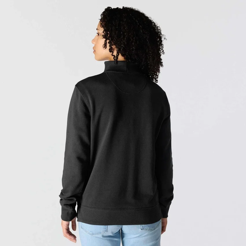 Lichtgewicht Tencel-sweatshirt met halve rits voor dames