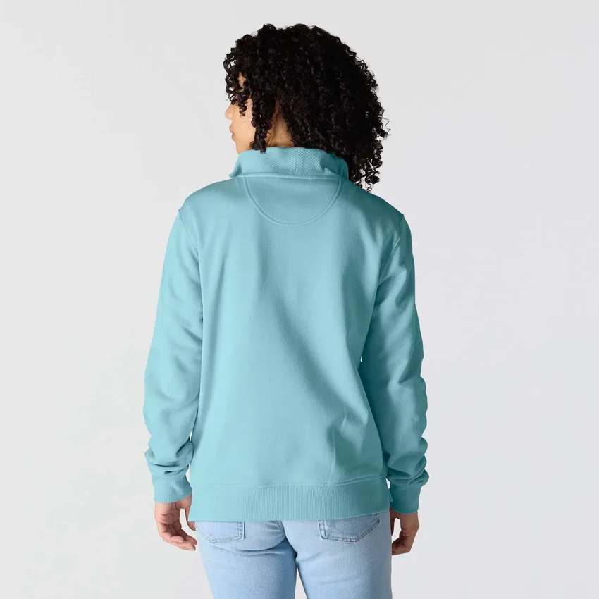 Lichtgewicht Tencel-sweatshirt met halve rits voor dames
