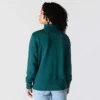 Lichtgewicht Tencel-sweatshirt met halve rits voor dames
