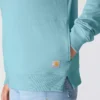 Lichtgewicht Tencel-sweatshirt met halve rits voor dames