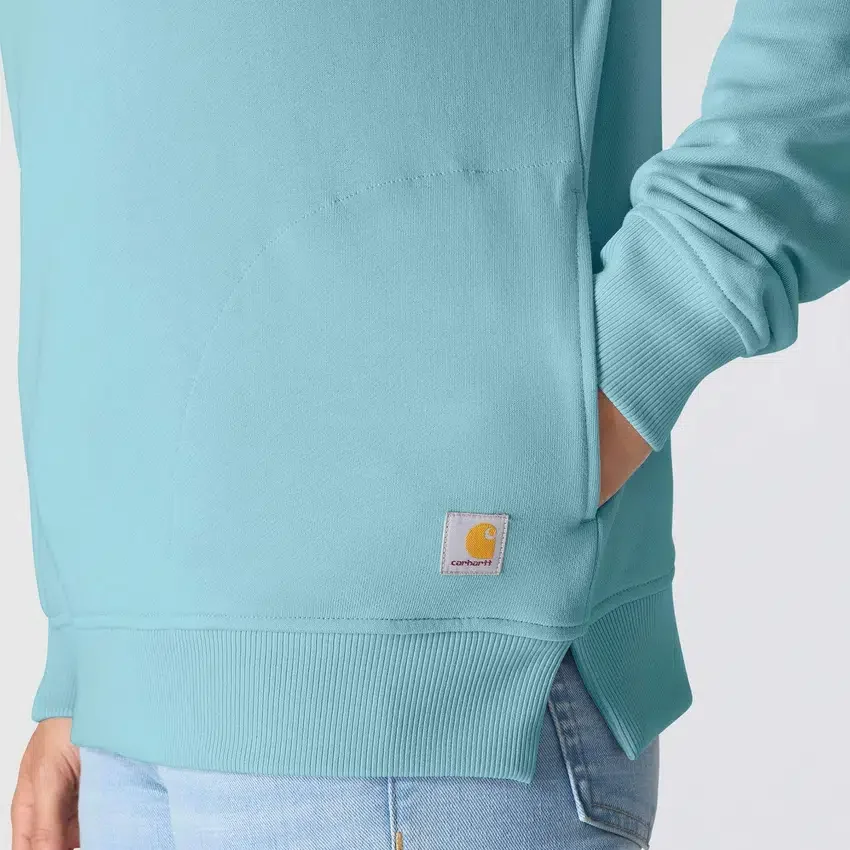 Lichtgewicht Tencel-sweatshirt met halve rits voor dames