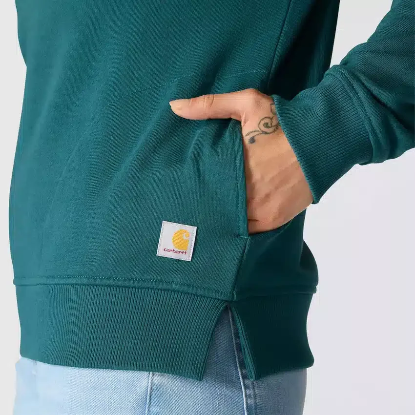 Lichtgewicht Tencel-sweatshirt met halve rits voor dames