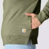 Lichtgewicht Tencel-sweatshirt met halve rits voor dames