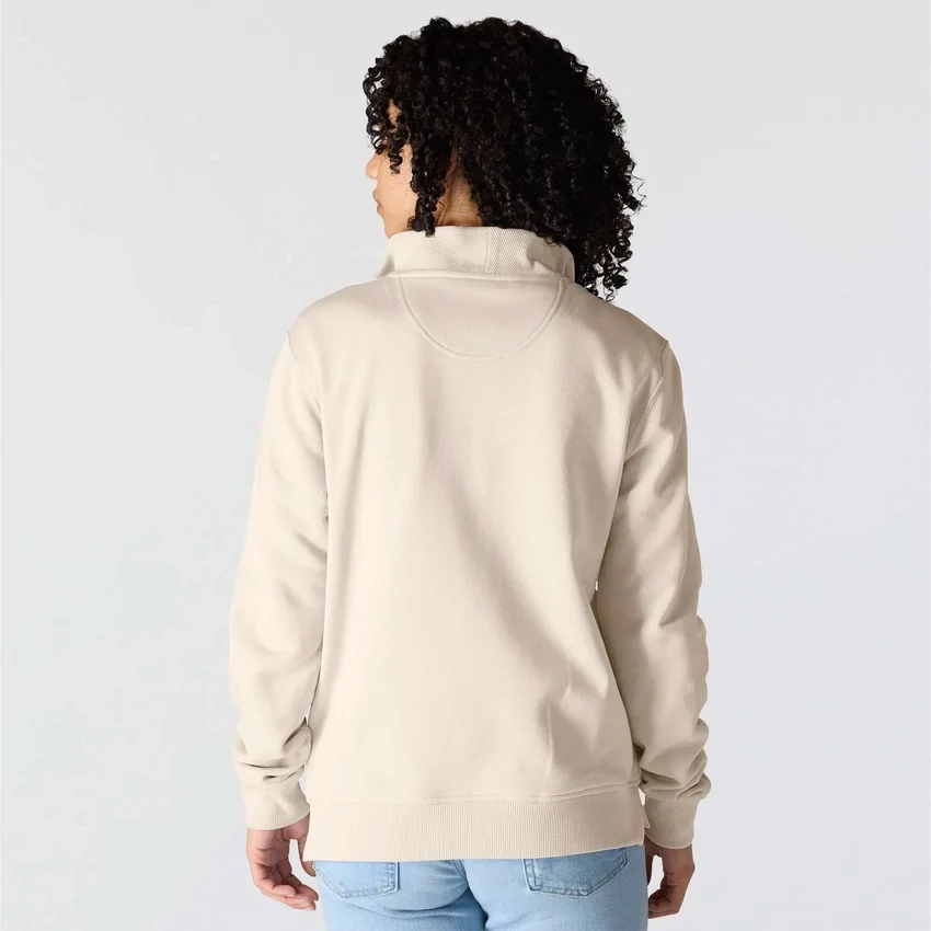 Lichtgewicht Tencel-sweatshirt met halve rits voor dames