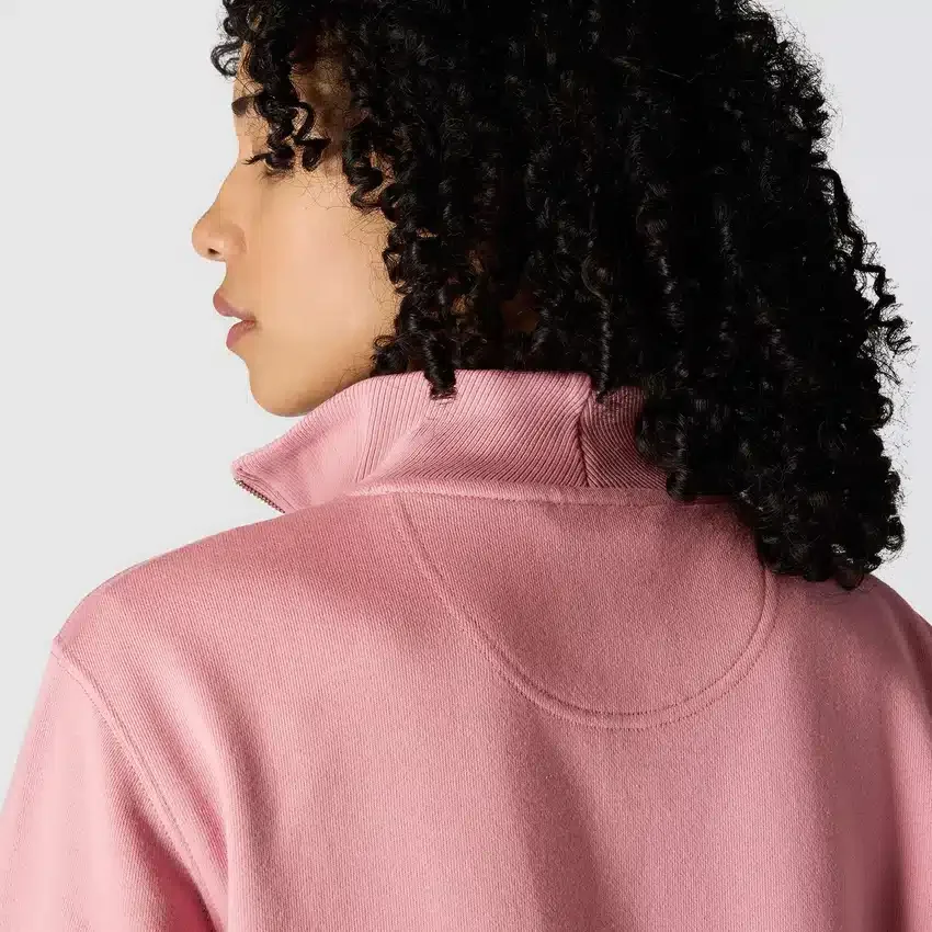 Lichtgewicht Tencel-sweatshirt met halve rits voor dames
