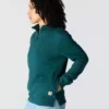 Lichtgewicht Tencel-sweatshirt met halve rits voor dames
