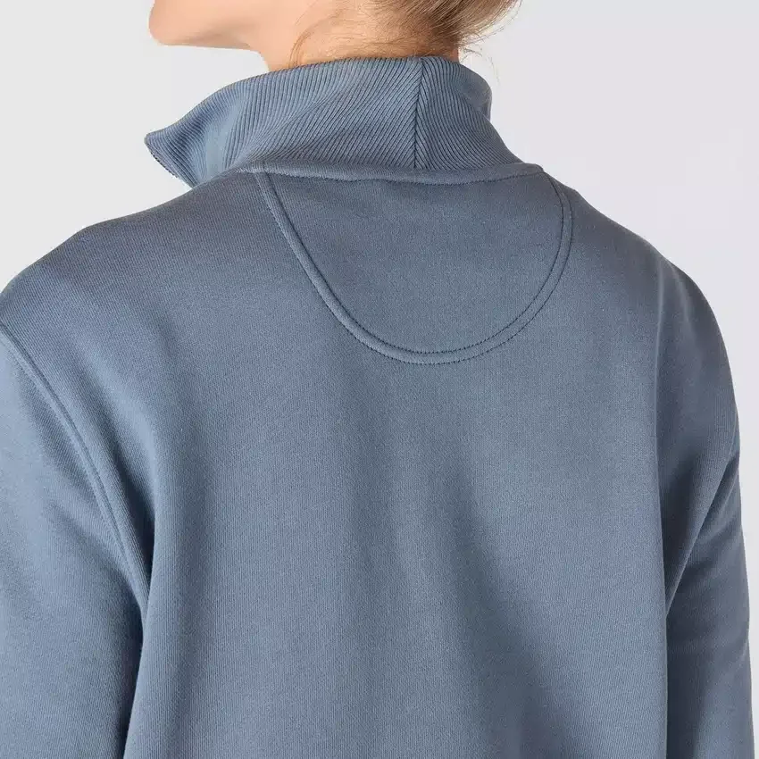 Lichtgewicht Tencel-sweatshirt met halve rits voor dames