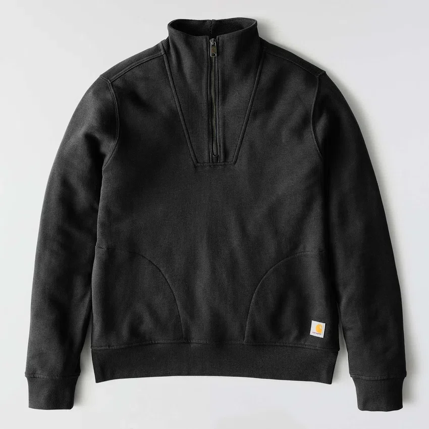 Lichtgewicht Tencel-sweatshirt met halve rits voor dames