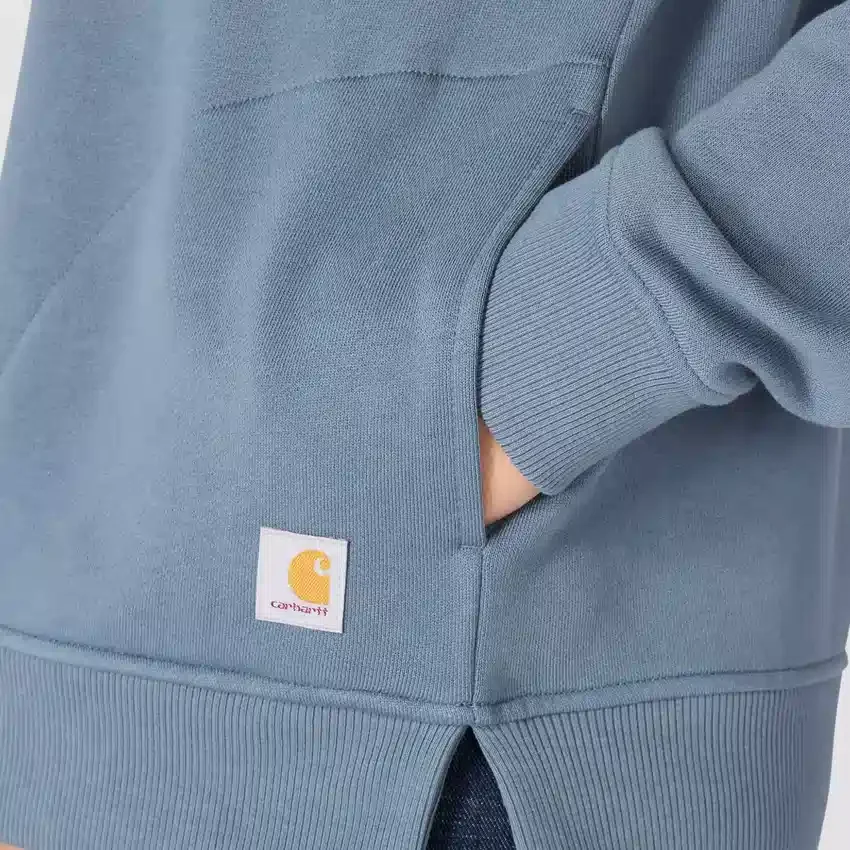 Lichtgewicht Tencel-sweatshirt met halve rits voor dames