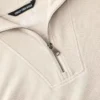 Lichtgewicht Tencel-sweatshirt met halve rits voor dames