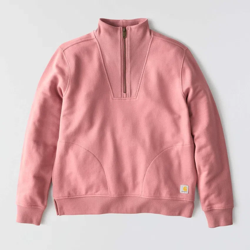 Lichtgewicht Tencel-sweatshirt met halve rits voor dames