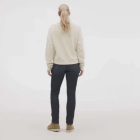 Lichtgewicht Tencel-sweatshirt met losse pasvorm en grafische armstukken voor dames