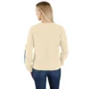 Lichtgewicht Tencel-sweatshirt met losse pasvorm en grafische armstukken voor dames