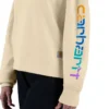 Lichtgewicht Tencel-sweatshirt met losse pasvorm en grafische armstukken voor dames