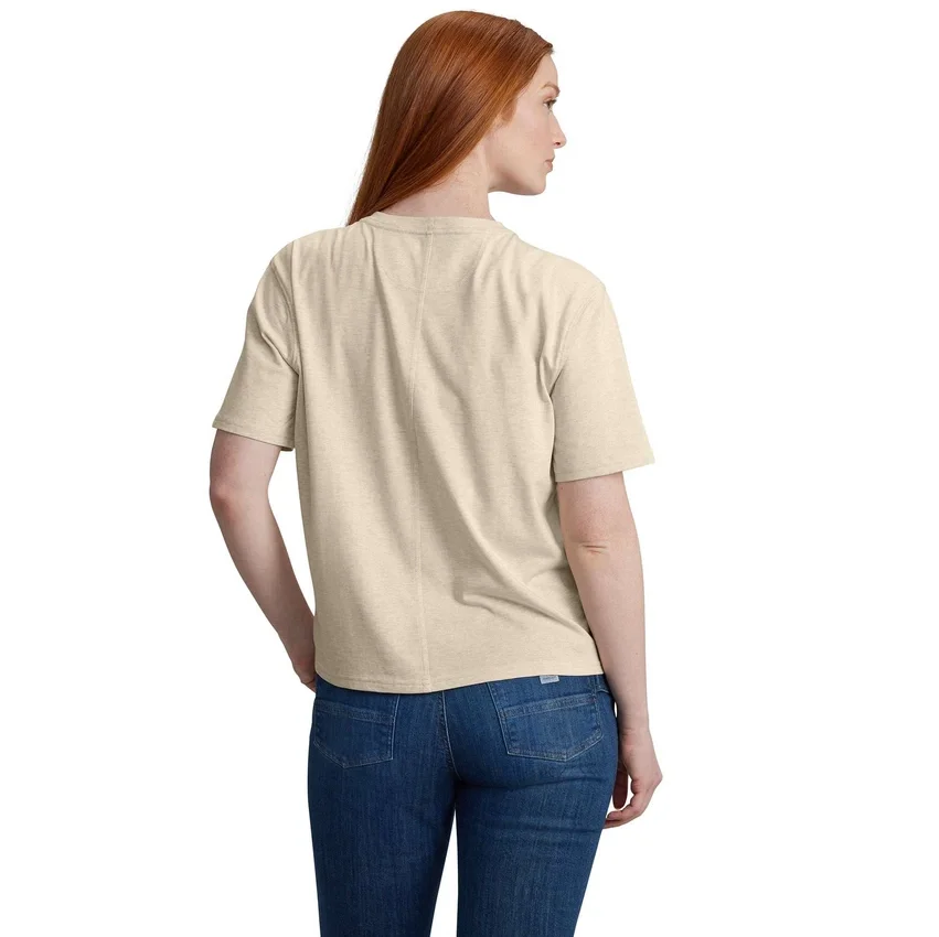 Lichtgewicht Tencel Sweatshirt met ronde hals en print voor dames
