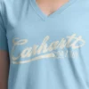 Lichtgewicht Tencel T-shirt met V-hals en print voor dames