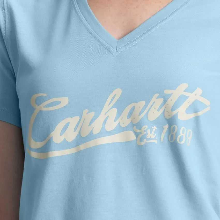 Lichtgewicht Tencel T-shirt met V-hals en print voor dames