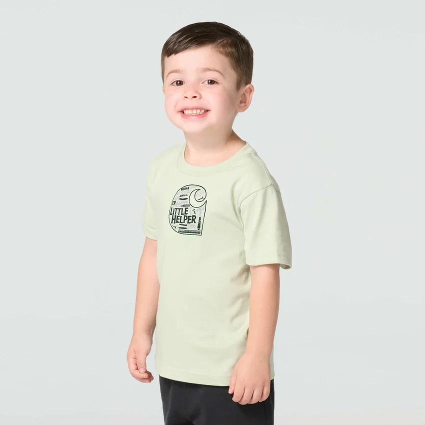 Little Helper T-shirt met korte armstukken voor jongens (kind/peuter)
