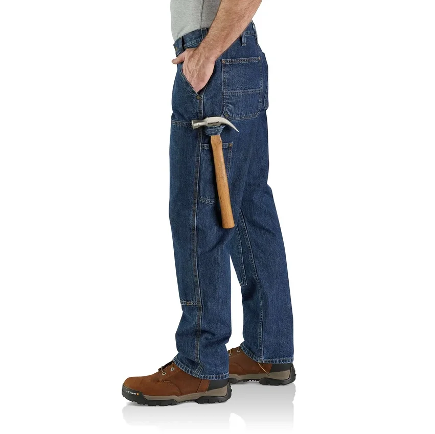 Loszittende, rechte jeans met dubbele knieën - Werkjeans