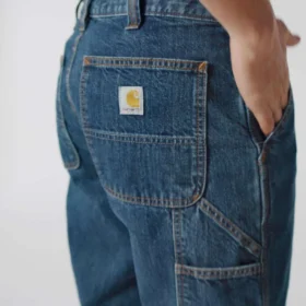 Loszittende, rechte werkjeans voor heren