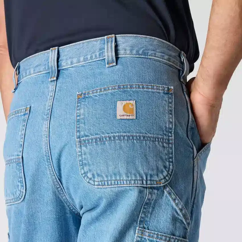 Loszittende, rechte werkjeans voor heren