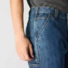 Loszittende, rechte werkjeans voor heren