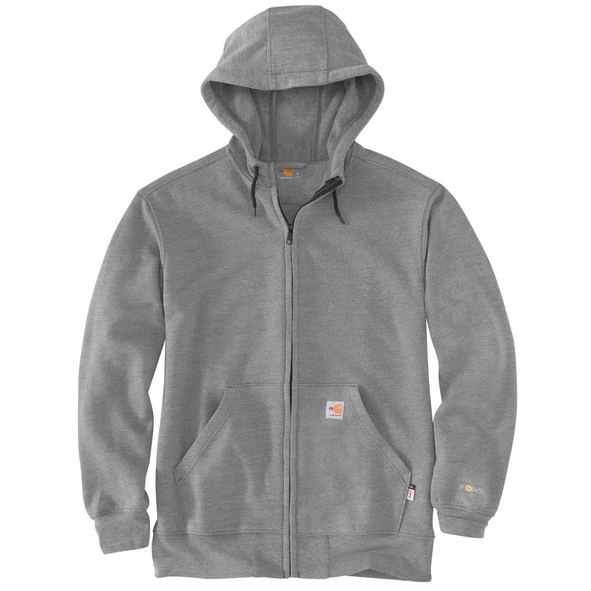 Marquette Fr Force herensweatshirt met capuchon en doorlopende rits - Vlamwerende Hoodies