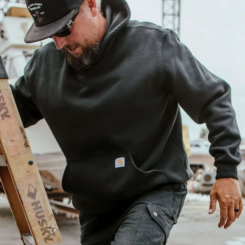 Marquette herenhoodie met losse pasvorm en gemiddelde dikte