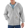 Marquette herensweatshirt met capuchon, losse pasvorm en doorlopende rits