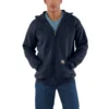 Marquette herensweatshirt met capuchon, losse pasvorm en doorlopende rits