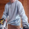 Marquette herensweatshirt met ronde hals, losse pasvorm en gemiddelde dikte