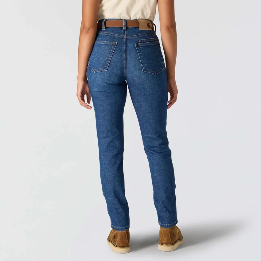 Mason-jeans met hoge taille en slanke pasvorm voor dames