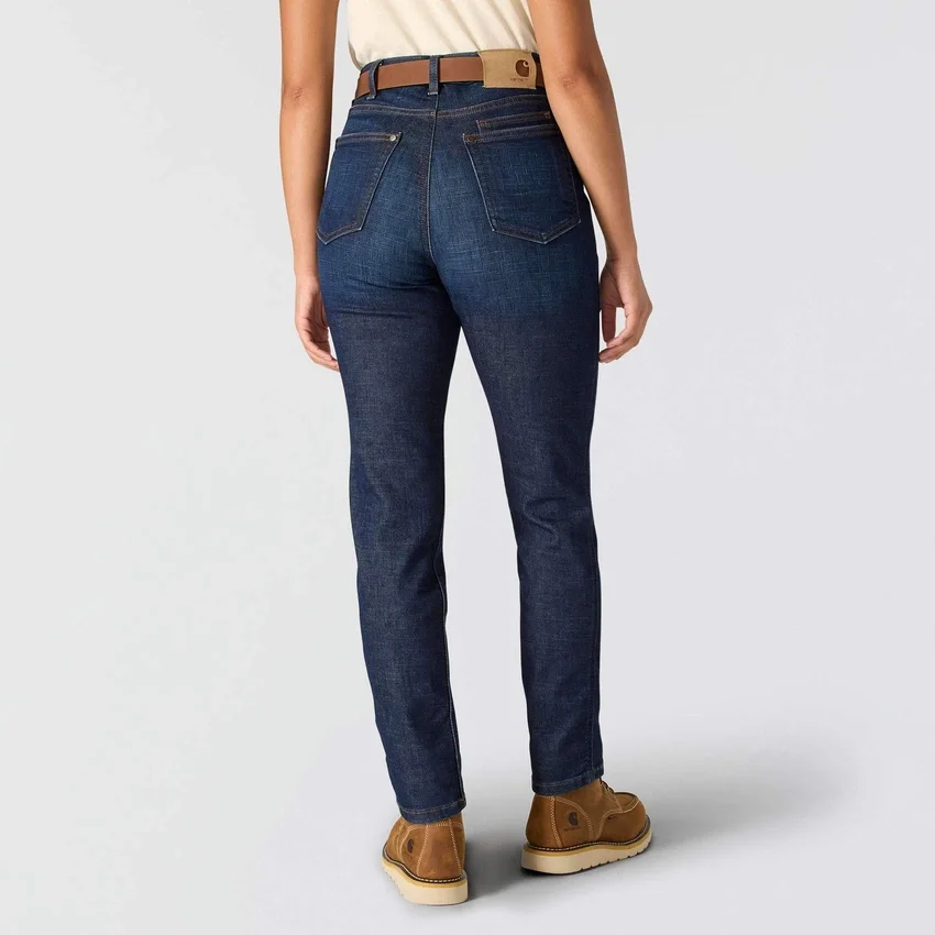 Mason-jeans met hoge taille en slanke pasvorm voor dames