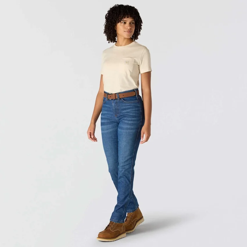 Mason-jeans met hoge taille en slanke pasvorm voor dames