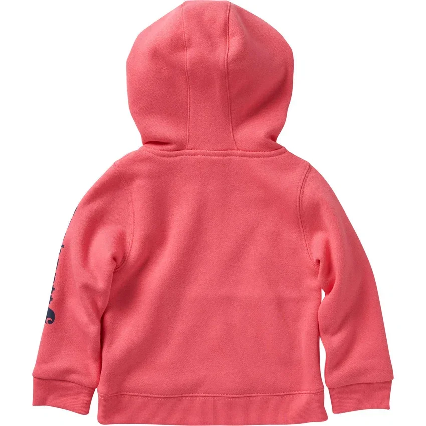 Meisjes-sweatshirt met lange armstukken en halve rits (baby/peuter)