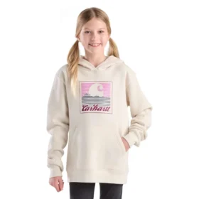 Meisjes-sweatshirt met lange armstukken en print (peuters/kinderen/jeugd)
