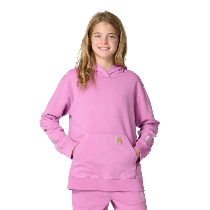 Meisjes-sweatshirt met lange armstukken, vernieuwd ontwerp, in de massa geverfd (kind/jeugd)