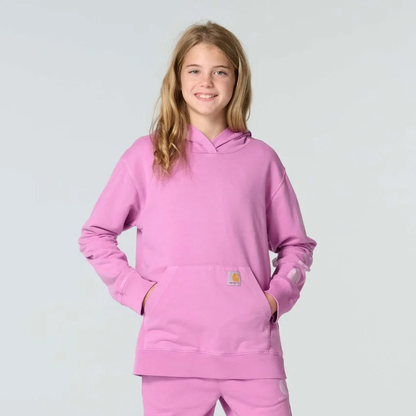 Meisjes-sweatshirt met lange armstukken, vernieuwd ontwerp, in de massa geverfd (kind/jeugd)