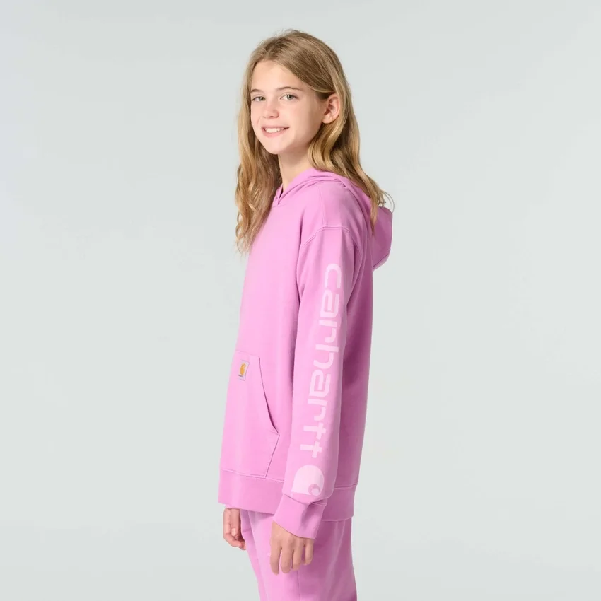 Meisjes-sweatshirt met lange armstukken, vernieuwd ontwerp, in de massa geverfd (kind/jeugd)