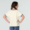 Meisjes-T-shirt met korte armstukken, bloemenprint en 'C'-ring in de hals (kind/peuter/jeugd)