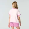 Meisjes-T-shirt met korte armstukken en hondenprint (kind/peuter)