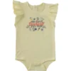 Meisjesbody met korte armstukken met ruches en groentemotief (baby)