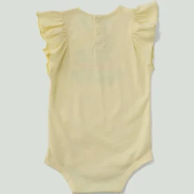 Meisjesbody met korte armstukken met ruches en groentemotief (baby)