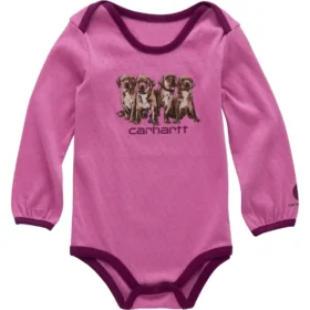 Meisjesbody met lange armstukken en puppyprint (baby)