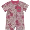 Meisjesrompertje met korte armstukken, bloemenprint, Henley-kraag en zakjes (baby)